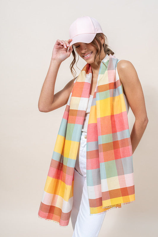Echarpe Margaux en soie coton rose