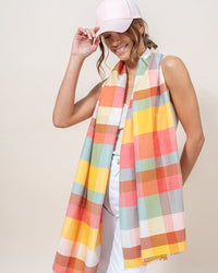 Echarpe Margaux en soie coton rose