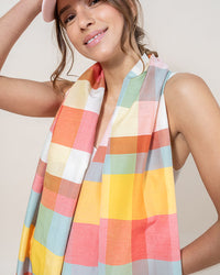 Echarpe Margaux en soie coton rose